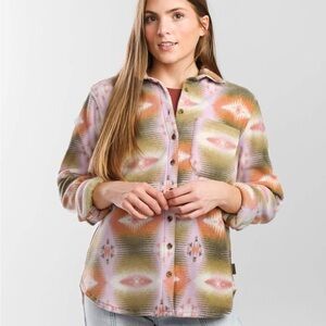 Billabong Forge Fleece Flannel Button Down Aztec Shirt - Size XL